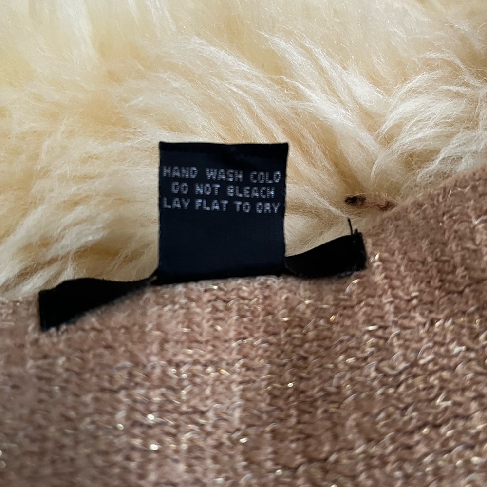 Cejon Animal Print Fringed Scarf With Metallic Thread - Picture 6 of 6